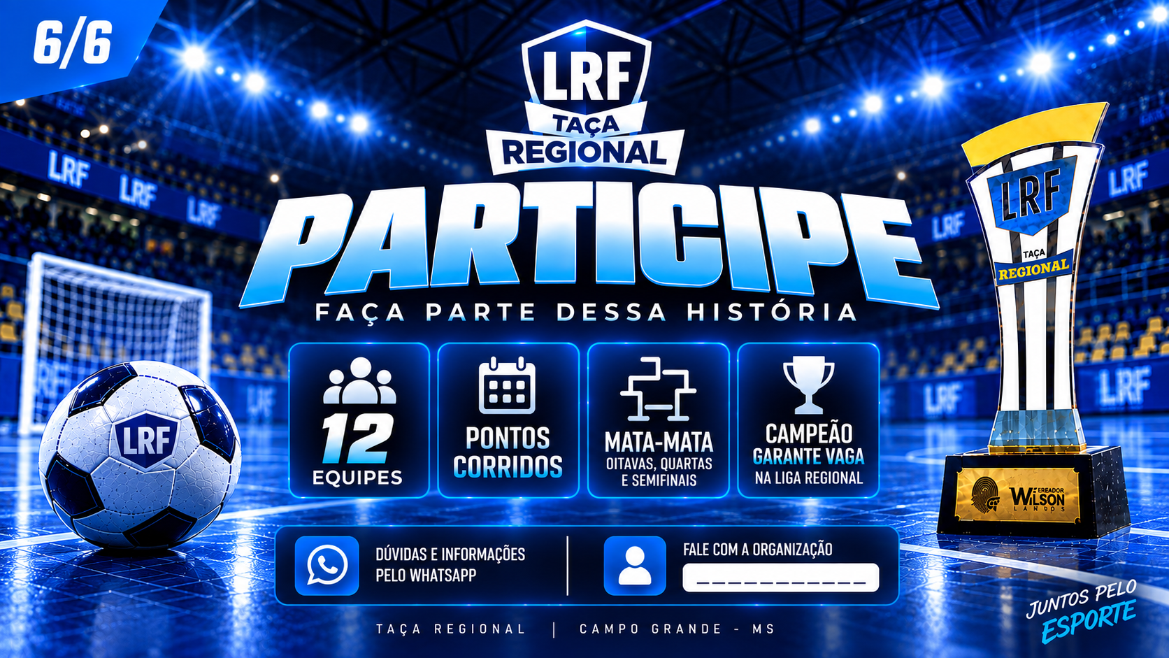 Taça Regional de Futsal abre inscrições para competição que começa em 15 de dezembro